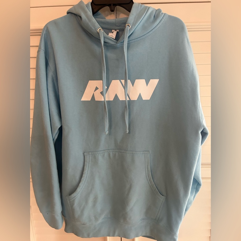 RAW ATHLETICS LARGE Independent Trading Company Light Blue Hoodie